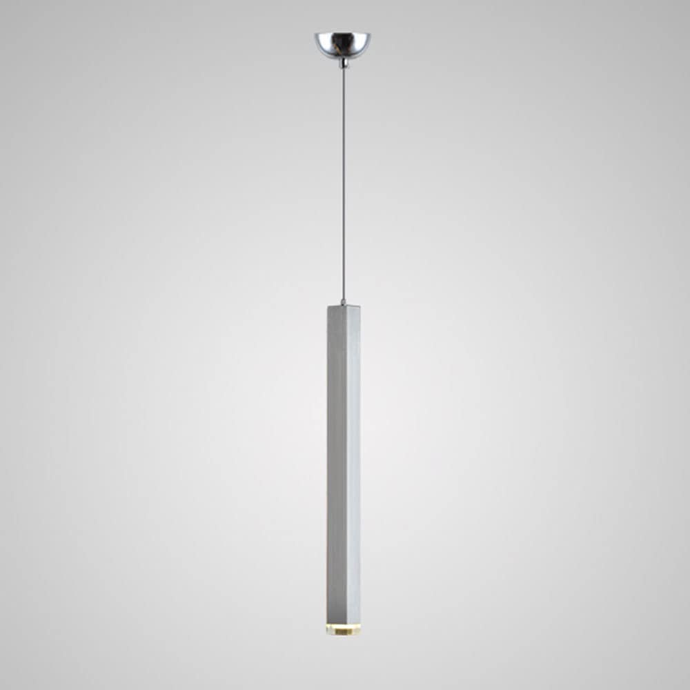 Suspension LED argent en aluminium minimaliste et plafonnier haut de gamme