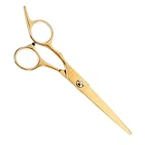ARTSEWPLY Tijeras de Peluquero Doradas de Acero Inoxidable Tijeras de Corte de Pelo Profesionales para Zurdos Herramienta Ergonómica para Salones y Uso Profesional Cabello