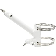 Holicfun 2-in-1 Pole Mount for Ring, Arlo, and Cameras & Solar Panels with 1/4"-20 Screw Hole - White