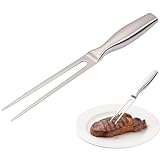 Rostfreie Fleischgabel Edelstahl, Professionelle Grillgabel für BBQ und Braten, 27 CM Tranchiergabel mit Ergonomischem Griff, Ideal für Schweinefleisch Hähnchen und Outdoor-Kochen