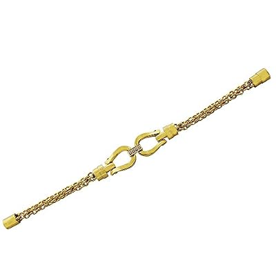 EDFORCE Stainless Steel White Clear CZ Chain Bracelet