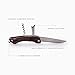 Barebones Provisions Corkscrew Knife - Versatile 4-Inch Folding Multitool Knife - Blade with Wine Opener and Key, and Walnut Finish Handle