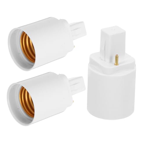 ANDRESLAD Adaptateur G24d Vers E27 2 Broches Conversion Douille Ampoule Led Compatible Ac100-230v Usage Bureau, Magasin, Domicile Lot De 3 Pièces Conversion Rapide Et Sécurisée