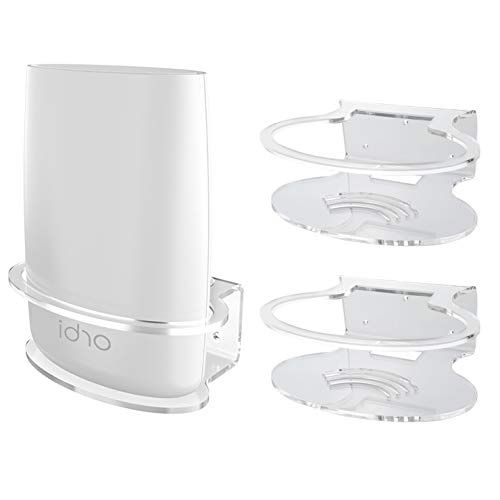 sciuU Supporto da Parete compatibile con Netgear Orbi, [2 Pezzi] Acrilico Ventilazione Appendi Gancio per Orbi Mesh WLAN Sistema RBS40, RBK40, RBS50, RBK50, AC2200 AC3000 Home WiFi Router - Chiaro