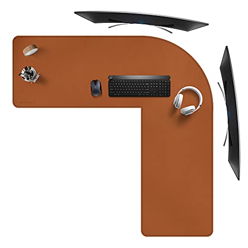 L-förmige Schreibtischunterlage 100x100cm - PU Leder Matte Für Gaming & Büro