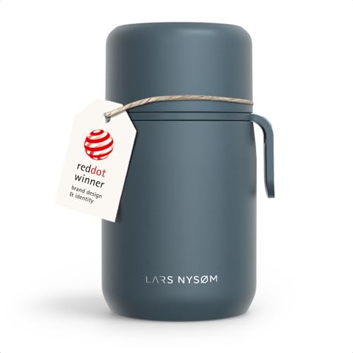 Lars Nysøm Stainless Steel Vacuum Insulated Food Jar - Leakproof Lunch Pot & Lunch Jar For Hot And Cold Food, Wide Mouth Food Jar, Portable Soup Conta
