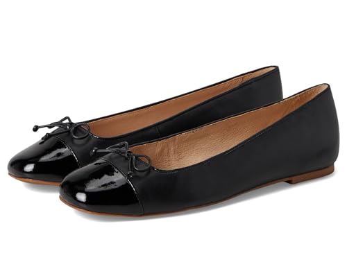 Jack Rogers Women's Kenlyn Cap Toe Ballet-Leather/Patent Flat