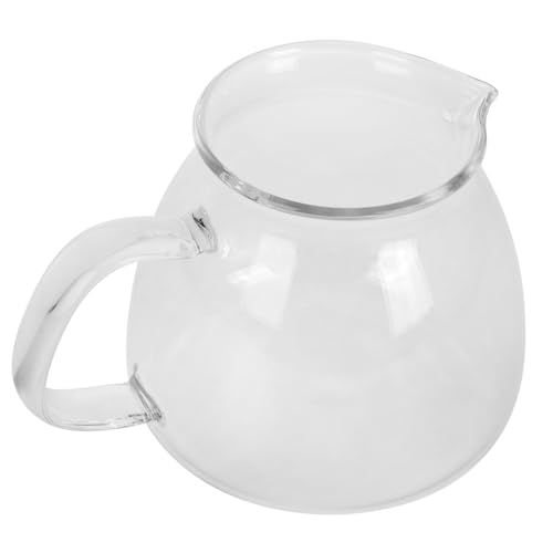 STOBAZA Glass Tea Pitcher Cold Brew Feature Small Milk Server Manual Coffee Steeper for Sharing