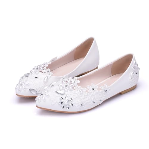 Shoes for Women Ballet Flats Applique Wedding Ballerina Shoes Comfort Slip on Shoes Dressy