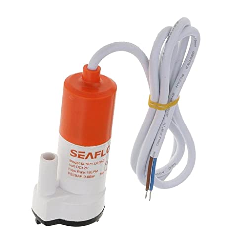 Bomba sumergible 12V sin vibraciones con caudal de 16 LPM y materiales aptos para alimentos