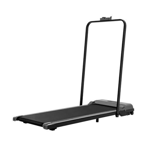Cinta de correr plegable con mando a distancia – Cinta de correr silenciosa para el hogar hasta 100 kg, almohadilla de caminar plegable 0,6 – 3,7 mph, pantalla LED y absorción de impactos, ahorra