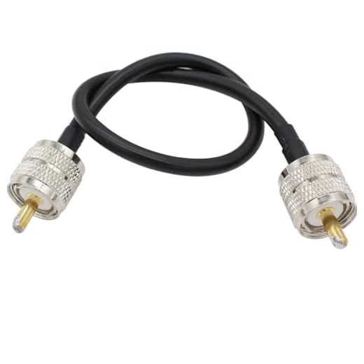exgoofit PL259 Male to Male Adapter Cable Low Loss Digital Coax UHF Jumper Cable 12 inch RG58 for HAM & CB Radio,Antenna Analyzer,Dummy Load,SWR Meter