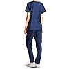 Dagacci-Scrubs-Medical-Uniform-Women-and-Man-Scrubs-Set-Medical-Scrubs-Top-and-Pants Dagacci Medical Uniform Womens and Mens Scrub Set Unisex Medical Scrub Shirt Top and Pant, Navy, Small, Short Sleeve