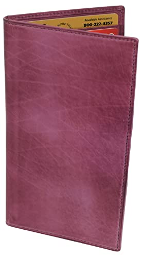 RFID Blocking Bifold Genuine Leather Credit Card ID Holder Long Wallet (59S Burgundy)4