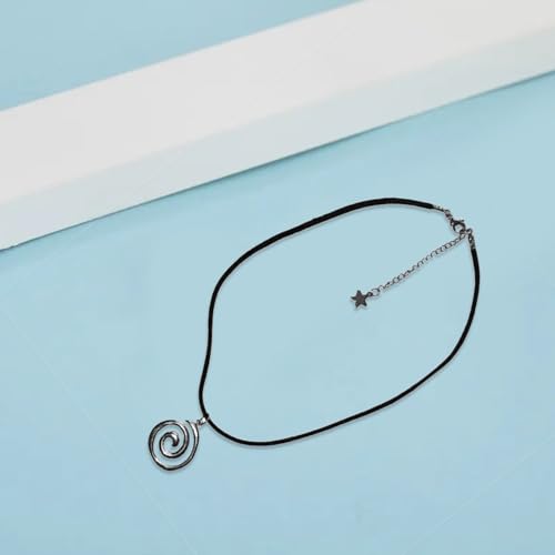 Y2K Swirl Pendant Necklace for Women Emo Necklace Fairy Grunge Necklace Jewelry Gifts for Women4