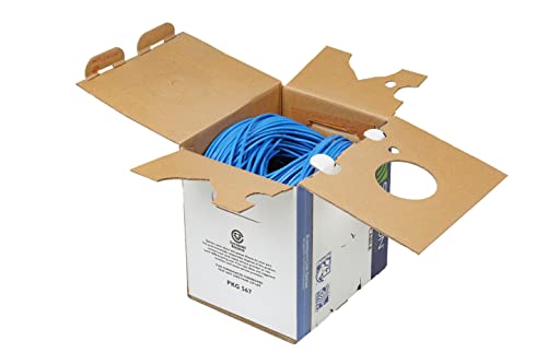 Syston Cable Technology Cat6(E) Ethernet Cable 23Awg 4 Pr Solid Bare Copper Bulk Raw 600Mhz 500 Ft Outdoor/Indoor Heat Resistant Riser Rated Cmr Blue No Ends 1 Ft To 1000 Ft Available #TOP2