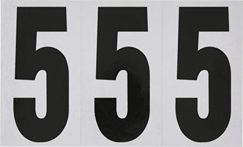 Hillman 843445 Reflective Adhesive Mailbox Number Pack, 3", Black and White