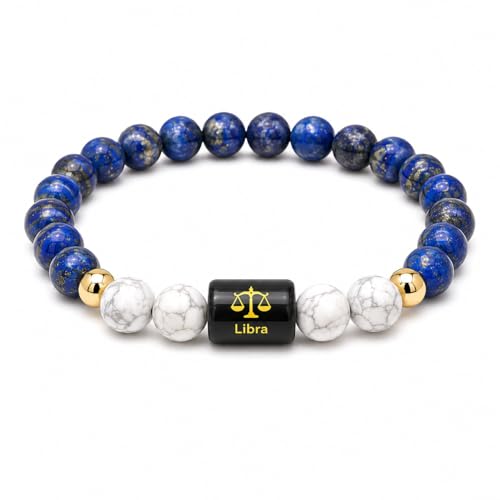 Image of Zodiac Crystal Bracelet for Men & Women | Aries (Mesh), Taurus (Vrishabh), Gemini (Mithun), Cancer (Karka), Leo (Simha), Virgo (Kanya), Libra (Tula), Scorpio (Vrishchik), Sagittarius (Dhanu), Capricorn (Makar), Aquarius (Kumbh), Pisces (Meen) | Natural Healing Crystal Astrology Bracelet for Positivity, Protection & Balance