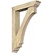 Ekena Millwork BKT0604X28X40IMP01RDF Imperial Traditional Rough Sawn Bracket w/Offset Brace, Douglas Fir