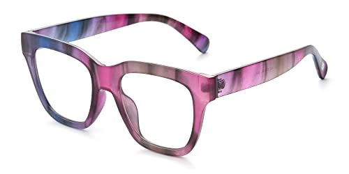 Image of Foster Grant Styles for Y.O.U. Singapore Blue Light Blocking Glasses For Women, Pink /Blue, Lens Width: 51 mm, Bridge: 21 mm, Arm: 147 mm