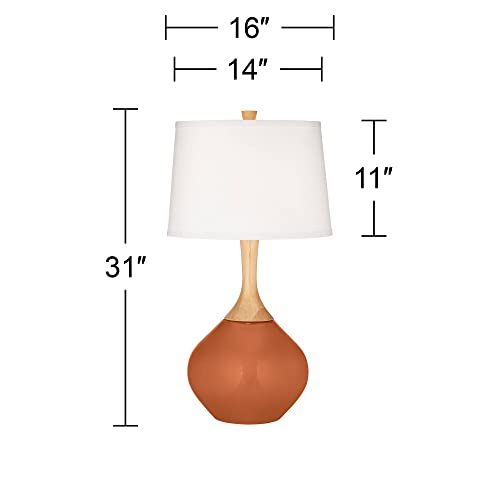 Color + Plus Wexler Robust Orange Modern Table Lamp #TOP3