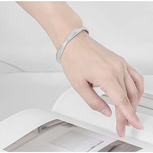 Sterling Silver Cuff Bracelets For Women, Handmade Bracelet For Women, Silver Bangle Bracelets For Women, Mothers Day Gifts, Valentines Day Gifts (Silver Cuff-3) #TOP4