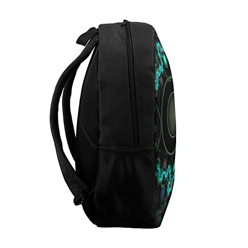 Sac à dos imprimé en 3D Fractal durable 17 pouces pour jeune étudiant