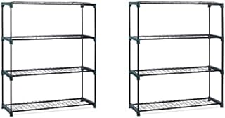 Livingshire 4 Tier Greenhouse Staging and Shelving Racks | Free Standing Outdoor Plant Stand | Tiered Garden Plants Rack for Potting, Pots or Trays | 2 x 4 Tier Greenhouse Staging