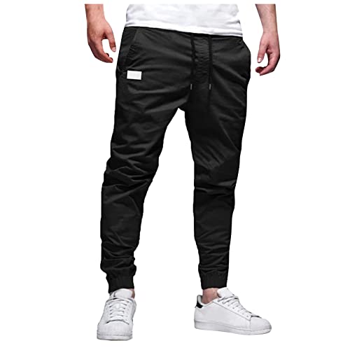 WENKOMG1 Mens Joggers Pants, Casual Outdoor Hiking Running Jogger Sweat Pants with Pockets, M-3XL