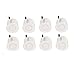 Car Reverse Parking sensors System with 8 Parking Sensors Distance Detection + LED Distance Display + Sound Warning (White Color)