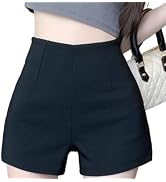 Amazon | [Belle Iza Bella] ハイウエスト ショートパンツ レディース