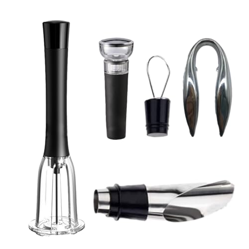 Set di apribottiglie per vino a pressione d'aria, pompa ad aria con tagliacapsule, aeratore, tappo per vuoto, efficienti per la casa