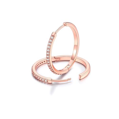 FaithHeart Sterling Silver Hoop Earrings for Women, Hypoallergenic Huggie Hoop Earrings Lightweight Small Cartilage Earrings Hoop Earring Dainty Everyday Earrings 6/8/10/12/14/15/16/18/20mm