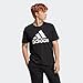 adidas Men's Essentials Single Jersey Big Logo T-Shirt, Black/White, Small