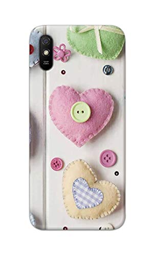 Image of PRINTFIDAA Heart Shape Hard Back Cover for Redmi 9A / Redmi 9i Back Cover -(P6) KAT1010
