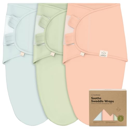 Sacos orgánicos para Dormir para bebé – Paquete de 3 pañales para bebé recién Nacido de 0 a 3 Meses – Saco de Dormir para bebé – Saco de Dormir para recién Nacido, bebé (Mellow)