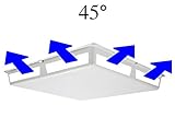 Elima-Draft Commercial 45° Way Air Deflector Vent Cover for 24' x 24' Diffusers (HVAC Diffuser)