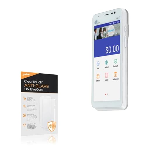 BoxWave Screen Protector Compatible With PAX A77 - ClearTouch Anti-Glare Anti-UV EyeCare (2-Pack), Filters out Harmful Blue Light Reduce Fatigue