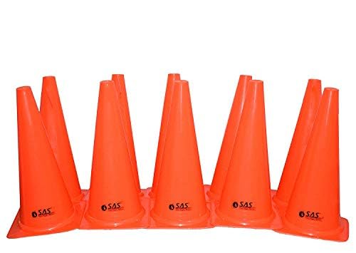 SAS Sports Football Agility 6Inches Space Training Marker Cones Scoooer Training,Cricket,Outdoor-(Orange,Set of 10) (B0CGXMFQXZ) Amazon Price History, Amazon Price Tracker