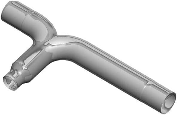 Technical Precision Replacement for Peterbilt 389 Glider Year 2014 Chrome 6 INCH Y-Pipe for Long Leg