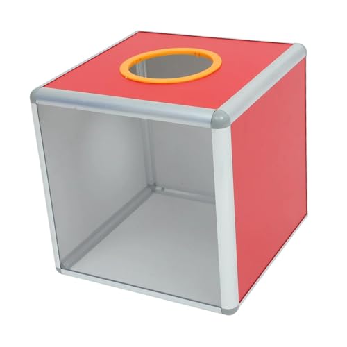 ONSZMWVV Caso per lotteria fortunata trasparente su un lato, scatola per votazione, scatola per donazioni per votazioni e anniversari aziendali, 20 cm (20 cm)