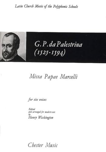 Giovanni palestrina: missa papae marcelli chant (The Chester Books of Motets)