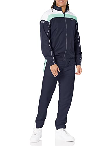 Lacoste mens Sport Diamond Taffeta Regular Fit Color Block Tracksuit - Main Image