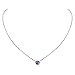 ChicSilver Cadena Mujer Piedras de 12 Meses Collar Minimalista Febrero Joyería Deliciosa para Muchachas Auténtica Plata de Ley 925 Colgante Pequeño Amatista Malva