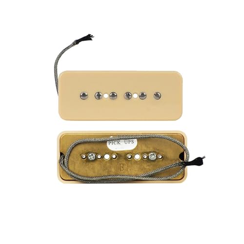 Micro P90 guitare électrique jaune Alnico 5 de type single-coil large avec pièces chromées