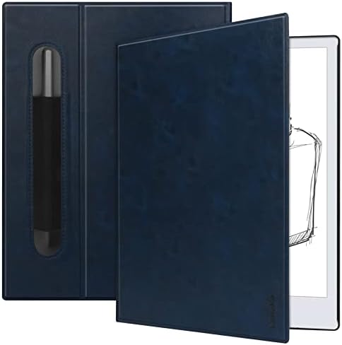Slim Lightweight Book Folios Leather Case Cover for Remarkable 2 (Navy)