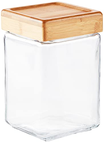 Anchor Hocking 1.5-Quart Stackable Jars With Bamboo Lids, Set Of 4, Clear Glass - #TOP3