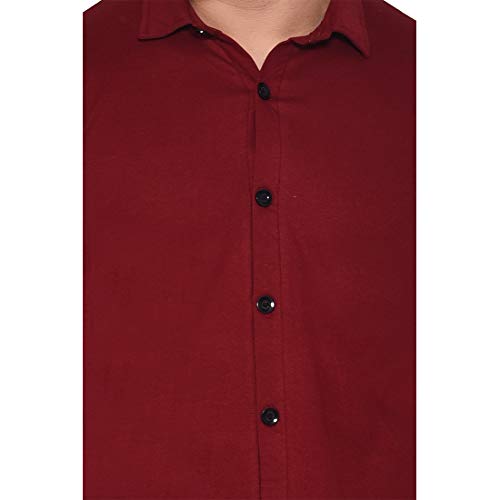 Image of Geum Men's Cotton Full Sleeve Spread Collar Casual Shirt