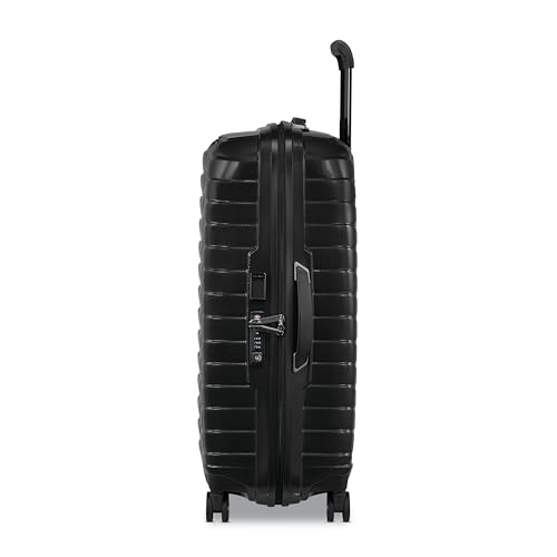 Image of Samsonite Proxis Medium Hardside Luggage with Dual Spinner Wheels - Innovative Roxkin Lightweight Shell With Ultimate Durability- Includes TSA Lock, Ergonomic Telescoping Handle - Black