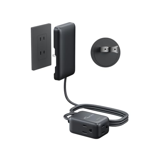 6FT Two Prong Extension Cord Flat Plug, 2 Prong to 3 Prong Outlet Adapter - image 1